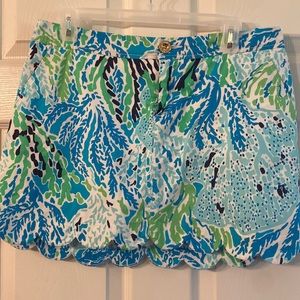 Lilly Pulitzer Collette Scallop Hem Skort Let’s Cha Cha Size 6 GUC